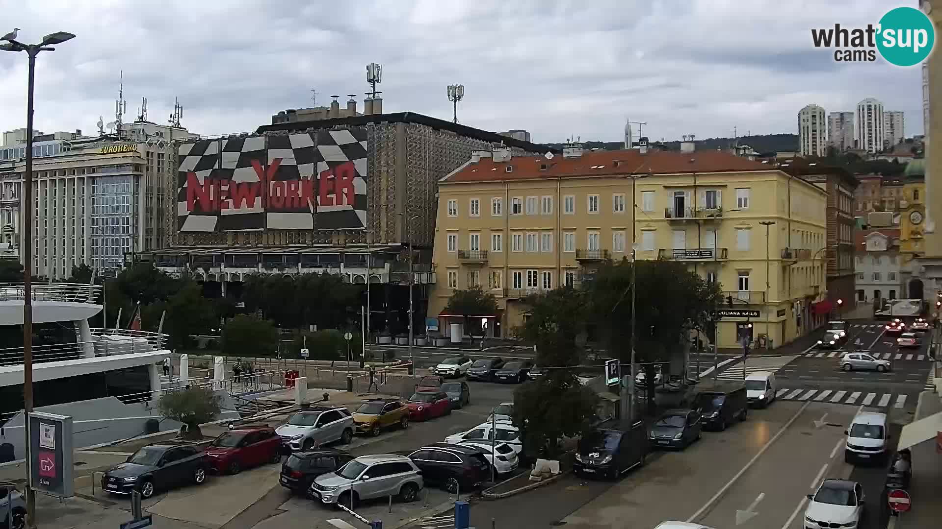 The Riva and Marina in Rijeka  – Live Webcam Croatia