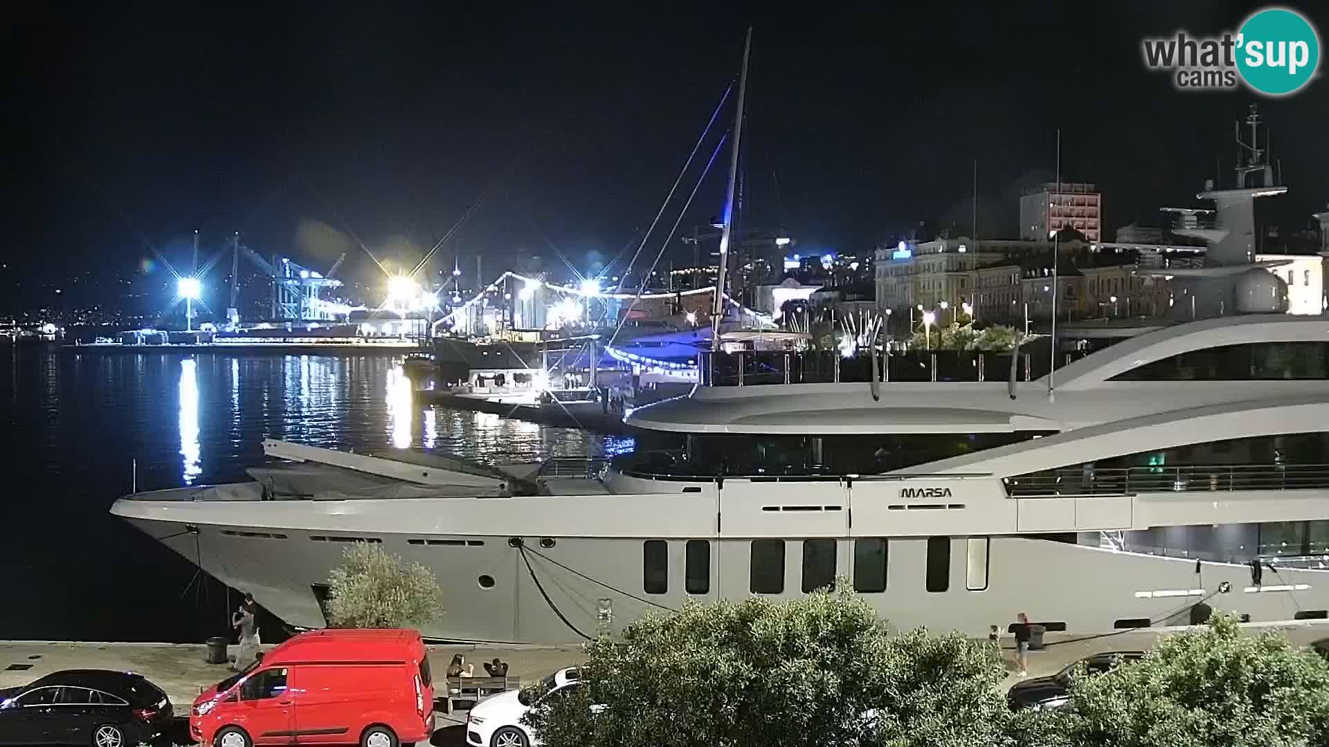 La Riva e la Marina a Rijeka (Fiume) – Live Webcam Croazia