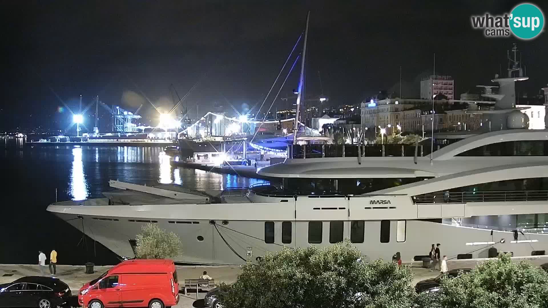 The Riva and Marina in Rijeka  – Live Webcam Croatia