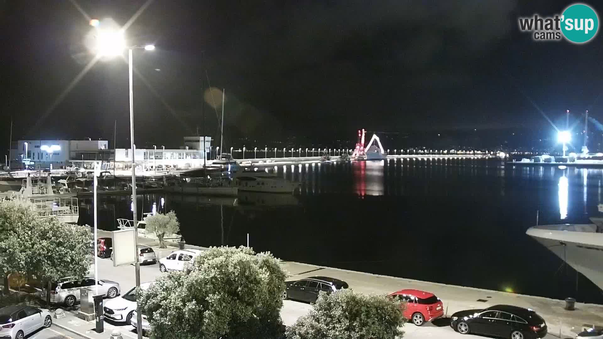 The Riva and Marina in Rijeka  – Live Webcam Croatia