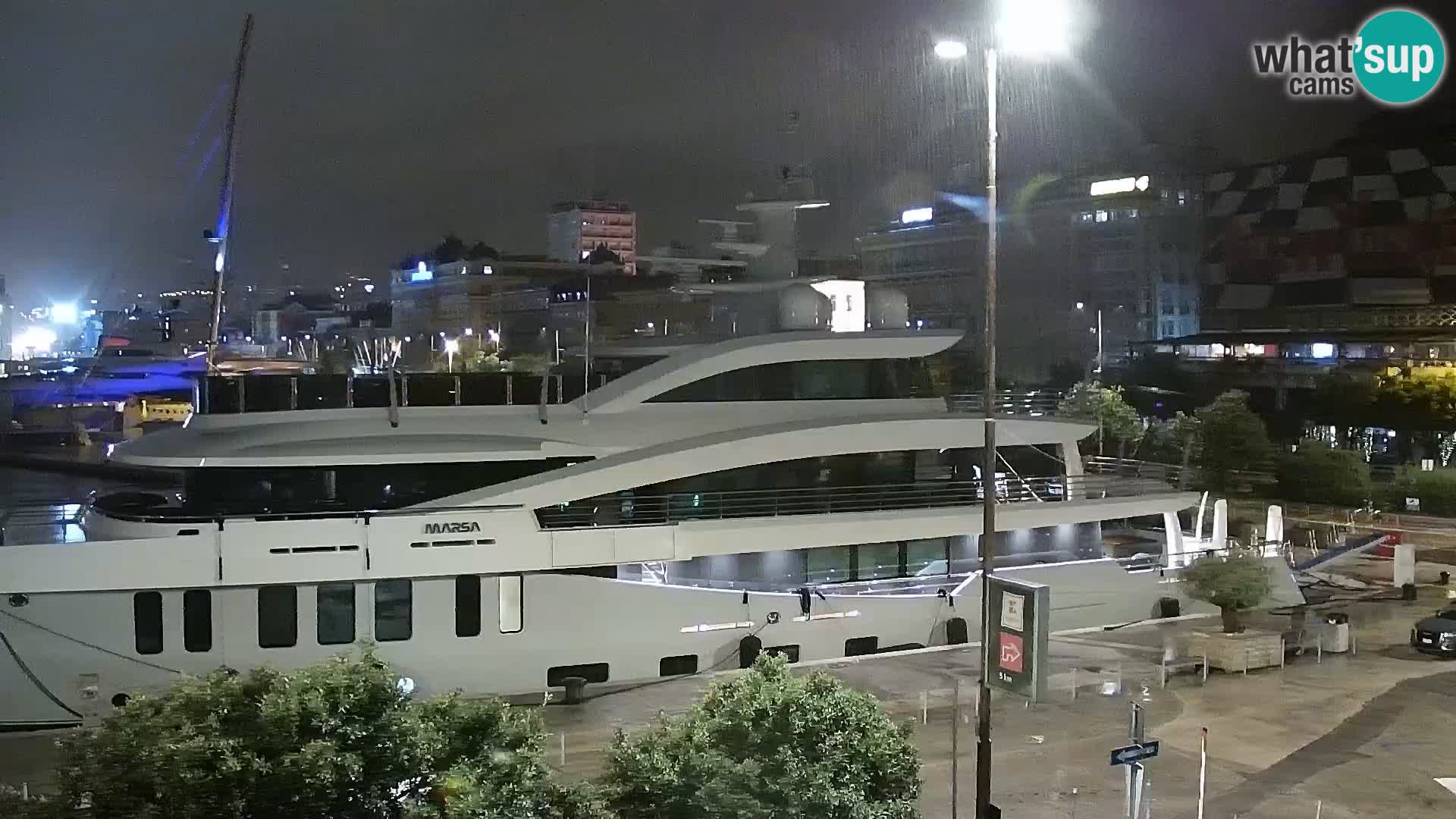 The Riva and Marina in Rijeka  – Live Webcam Croatia