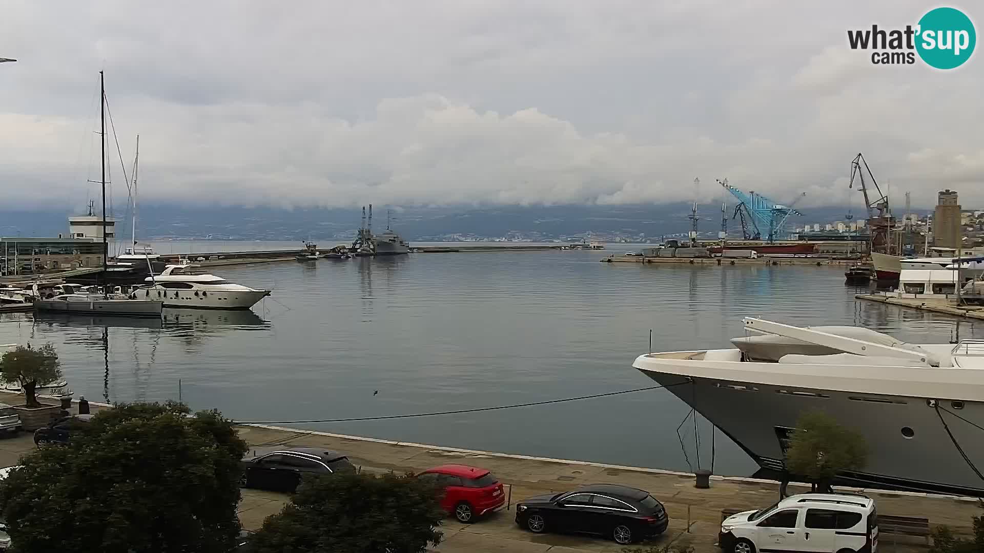 The Riva and Marina in Rijeka  – Live Webcam Croatia