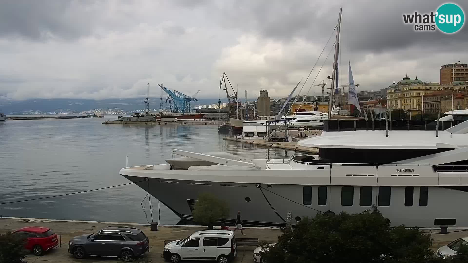 La Riva y Marina en Rijeka – Webcam en vivo Croacia