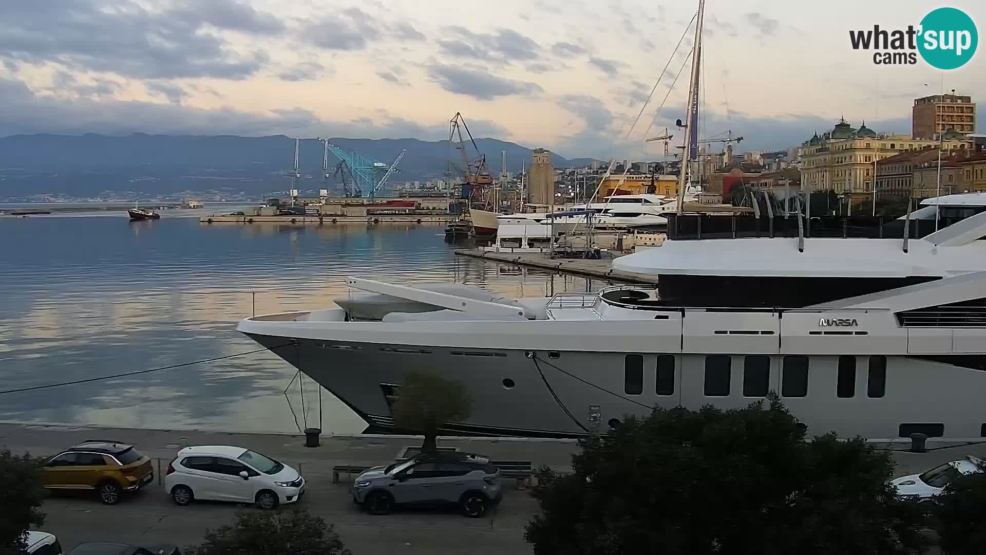 Die Riva und Marina in Rijeka – Live Webcam Kroatien