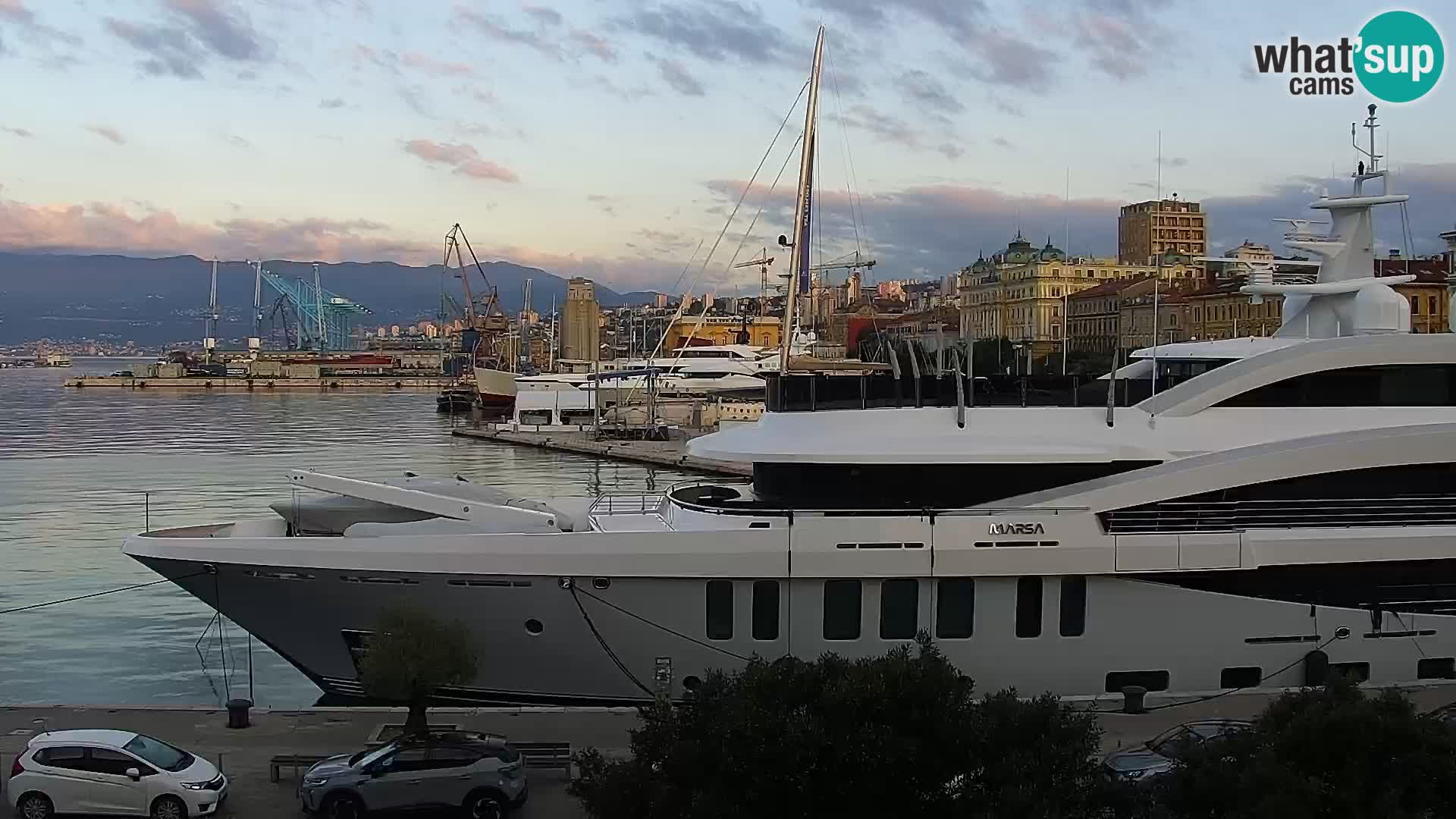 La Riva et Marina à Rijeka – Live Webcam Croatie