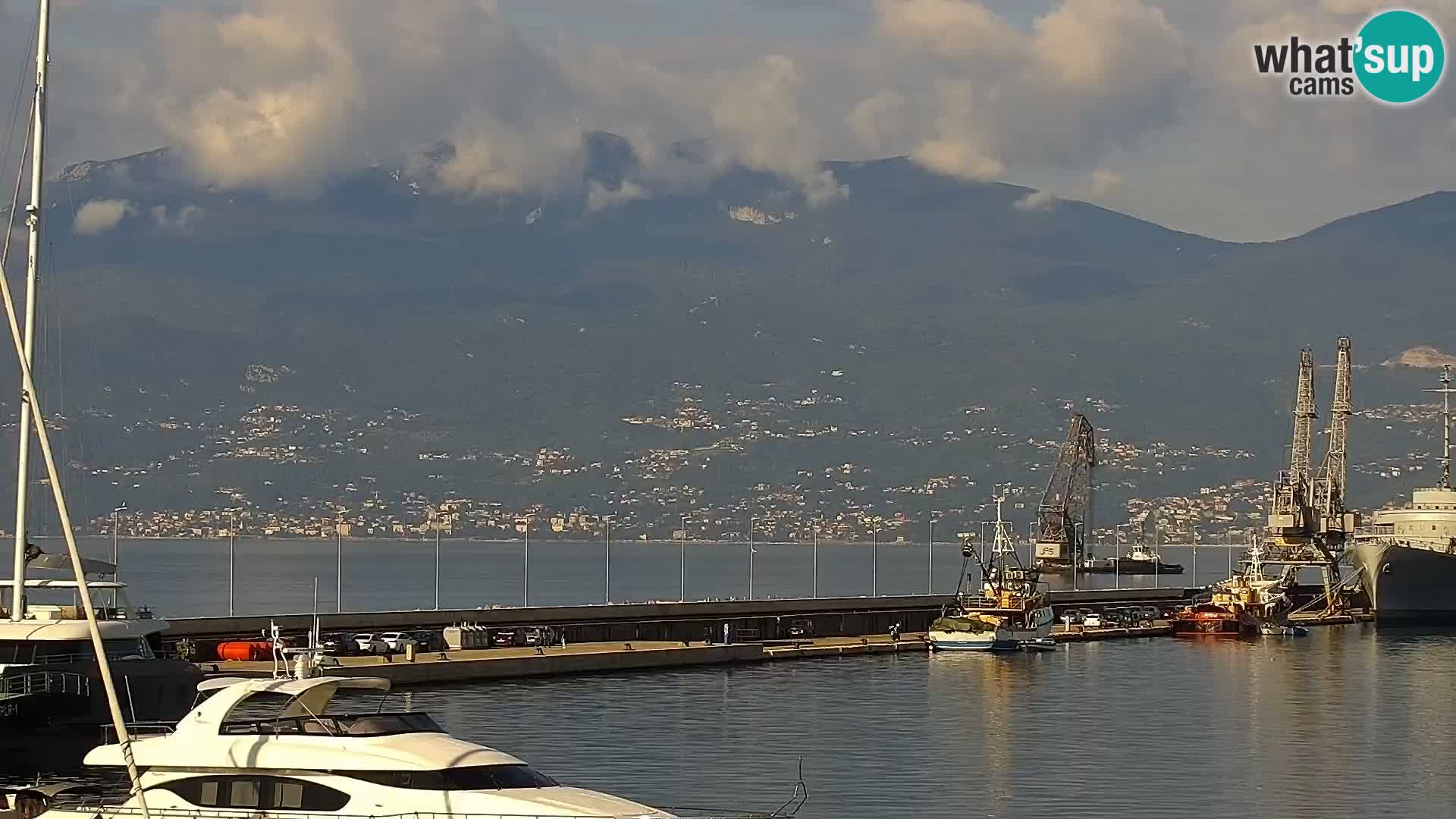 La Riva y Marina en Rijeka – Webcam en vivo Croacia