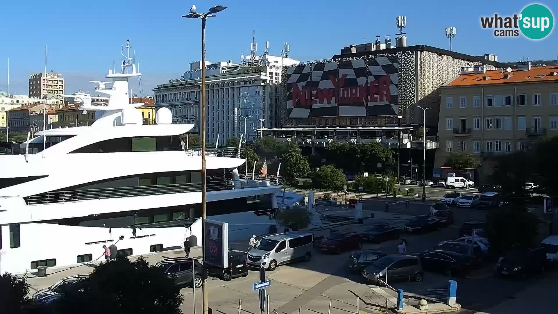 The Riva and Marina in Rijeka  – Live Webcam Croatia