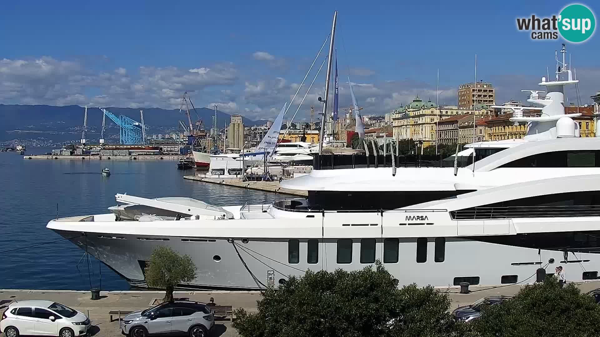 The Riva and Marina in Rijeka  – Live Webcam Croatia