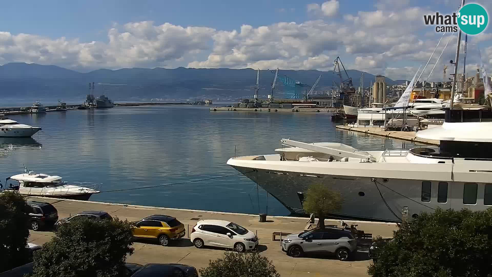 The Riva and Marina in Rijeka  – Live Webcam Croatia