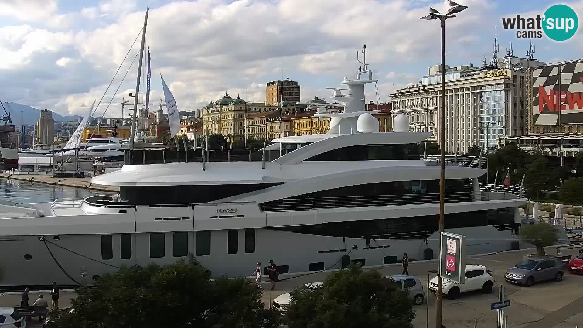 The Riva and Marina in Rijeka  – Live Webcam Croatia