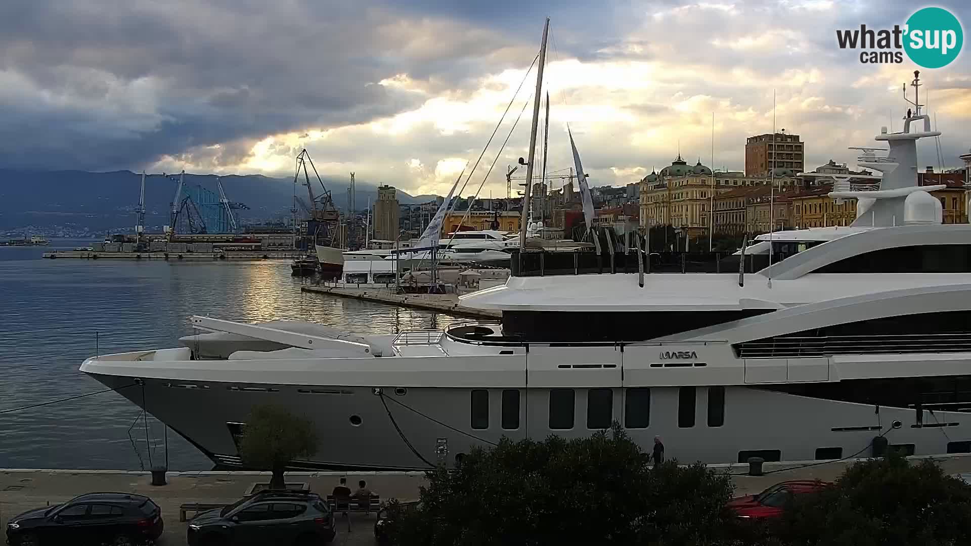 La Riva et Marina à Rijeka – Live Webcam Croatie