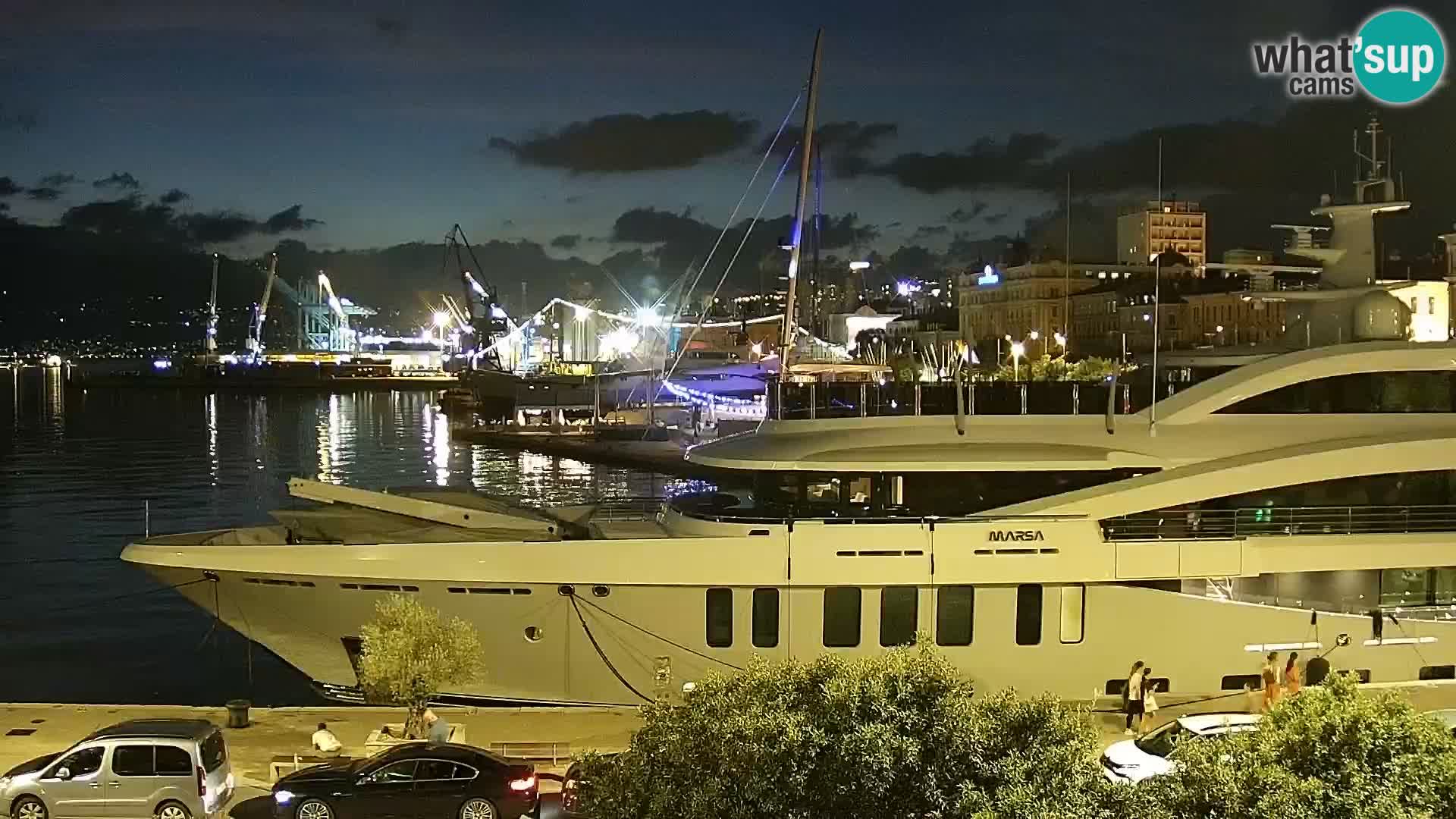 La Riva et Marina à Rijeka – Live Webcam Croatie