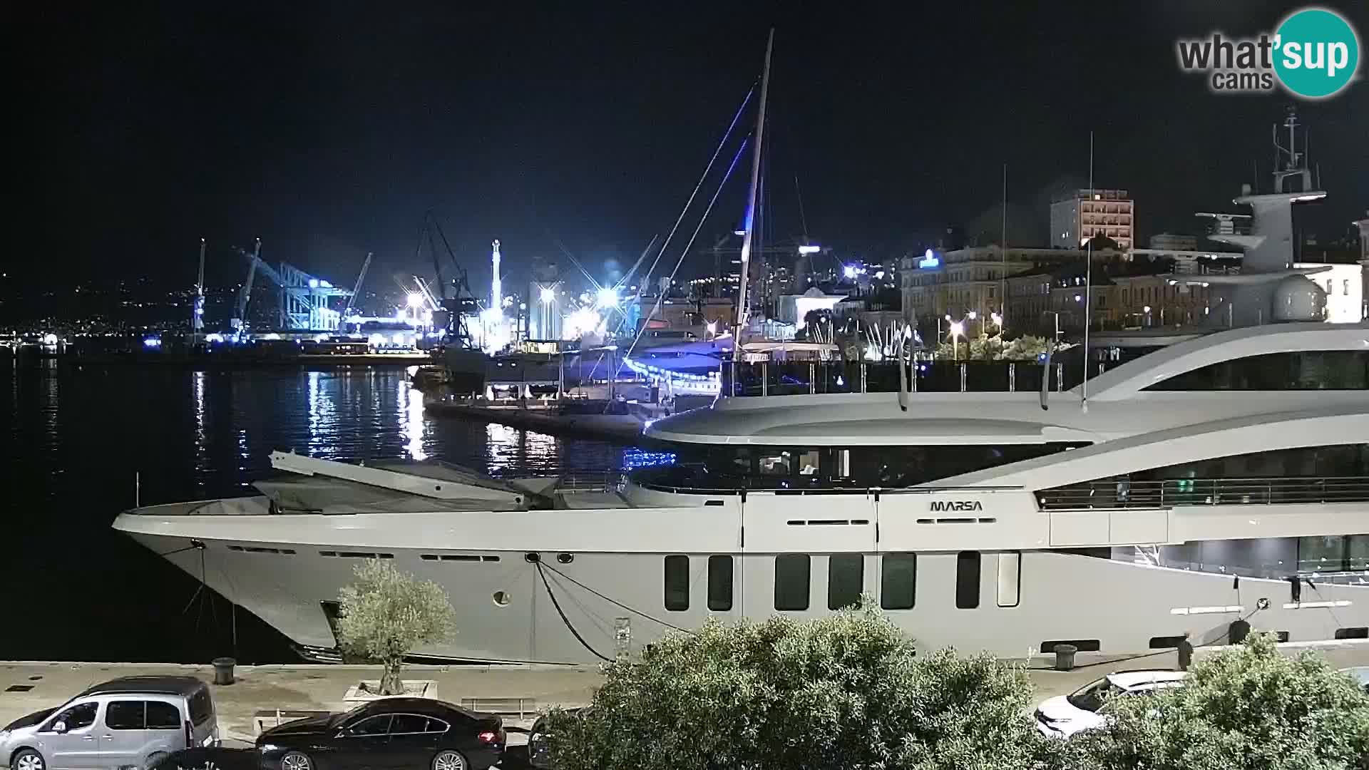 La Riva et Marina à Rijeka – Live Webcam Croatie