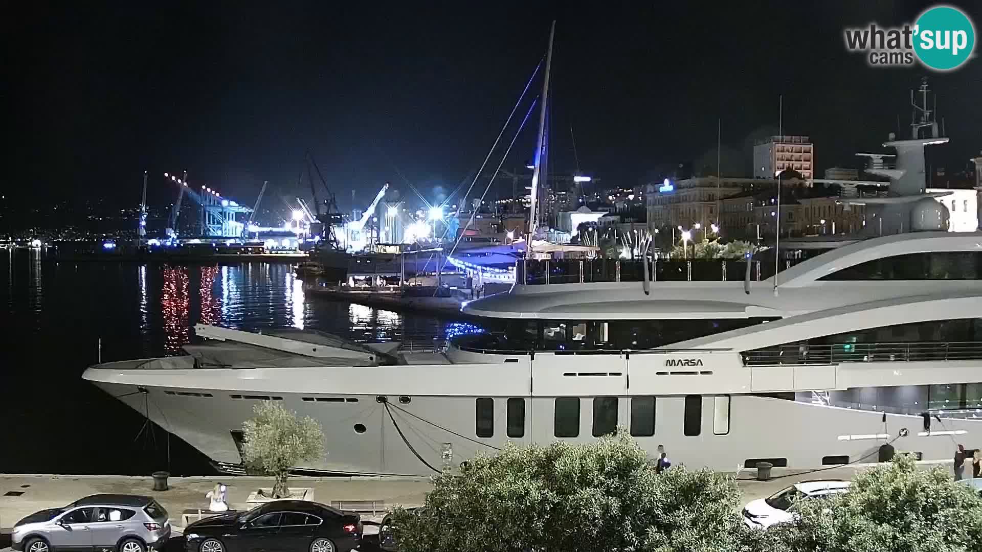 The Riva and Marina in Rijeka  – Live Webcam Croatia