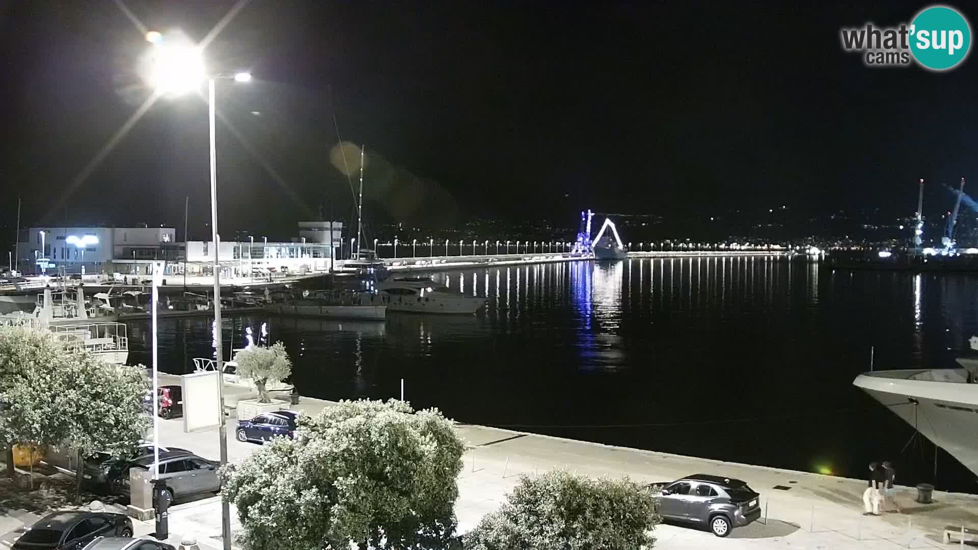 The Riva and Marina in Rijeka  – Live Webcam Croatia