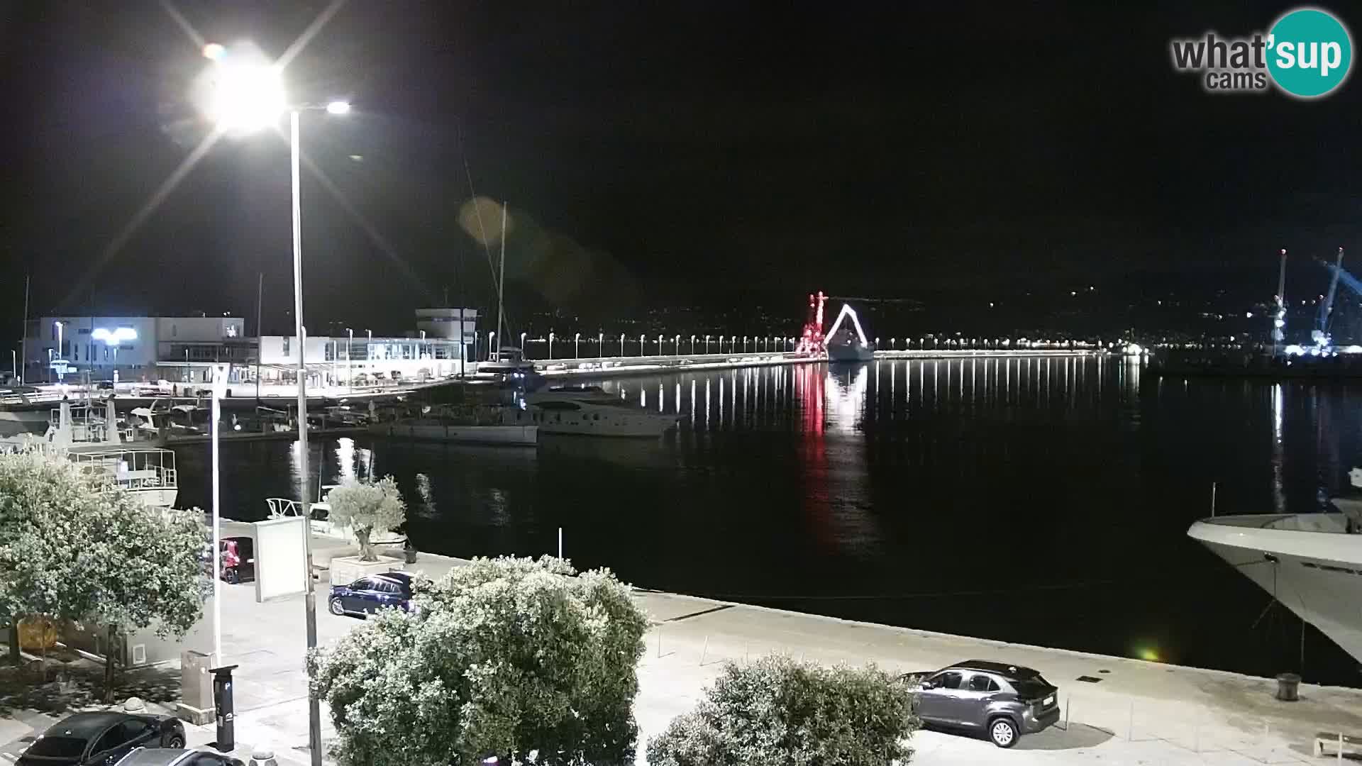 The Riva and Marina in Rijeka  – Live Webcam Croatia