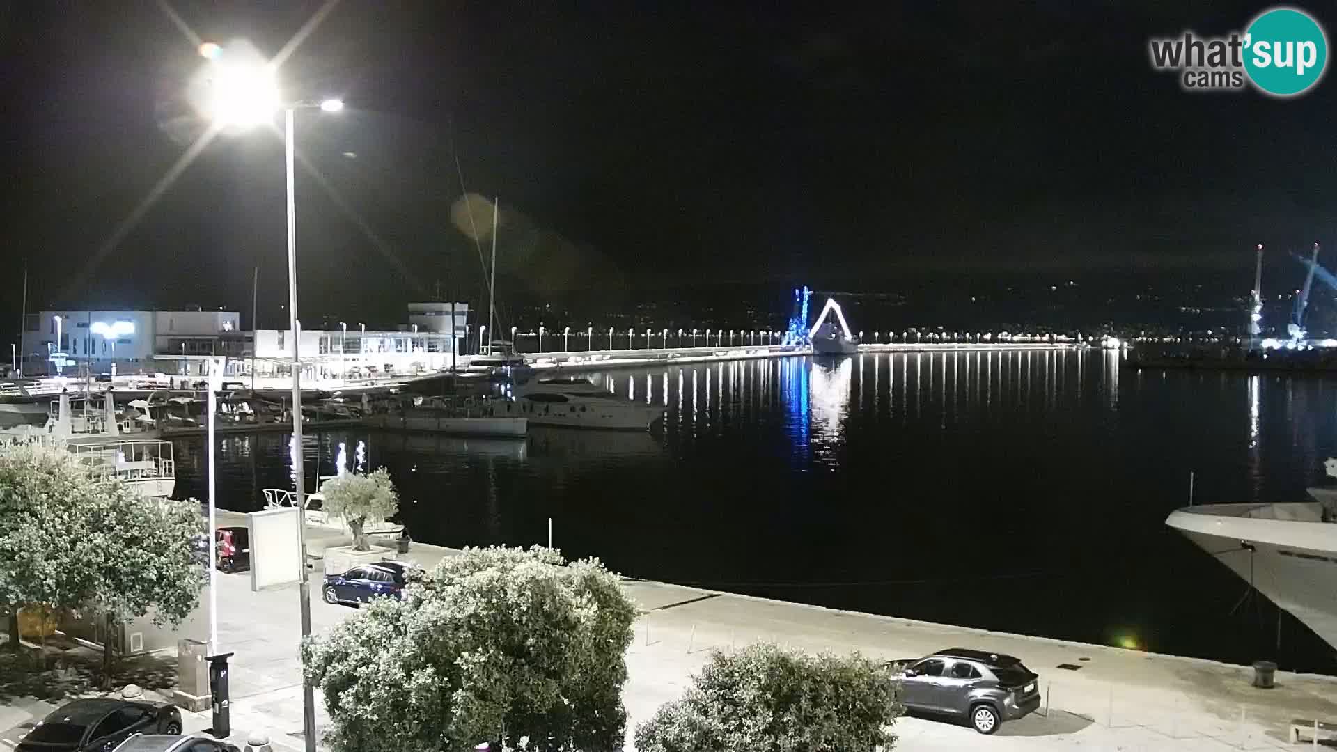 La Riva et Marina à Rijeka – Live Webcam Croatie