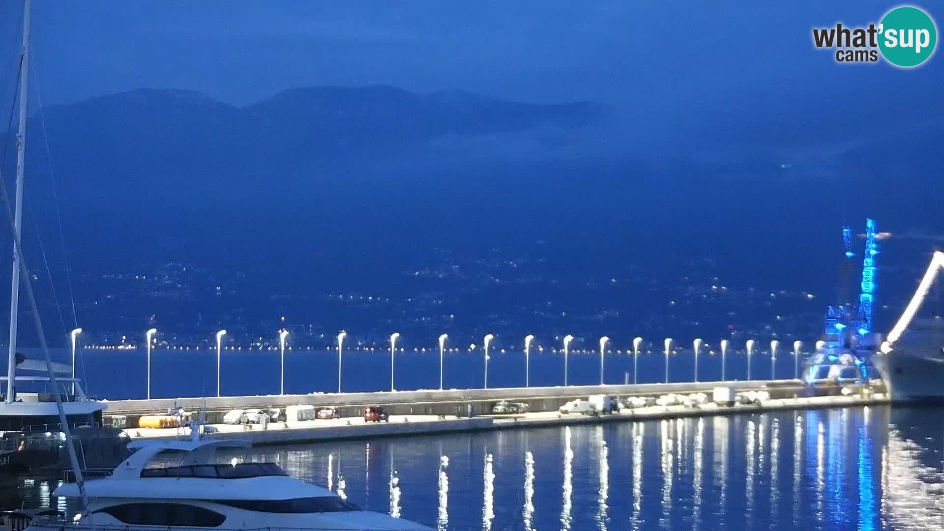 La Riva e la Marina a Rijeka (Fiume) – Live Webcam Croazia