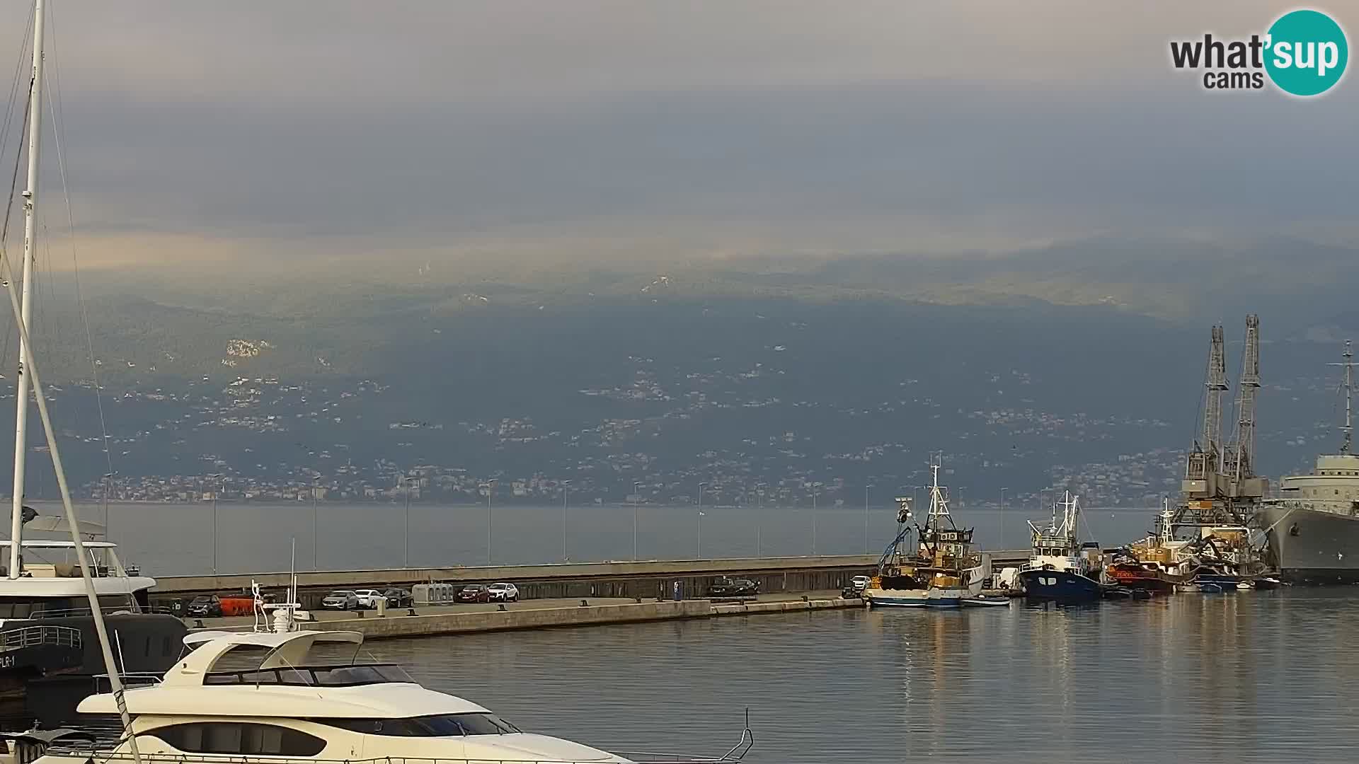 Die Riva und Marina in Rijeka – Live Webcam Kroatien