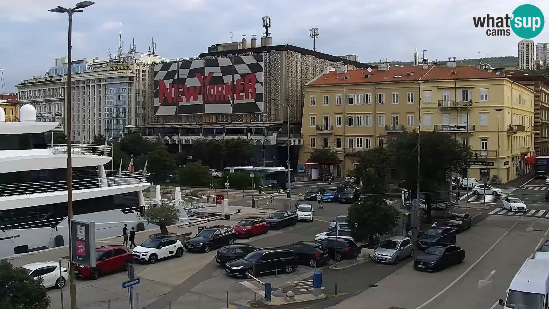 The Riva and Marina in Rijeka  – Live Webcam Croatia
