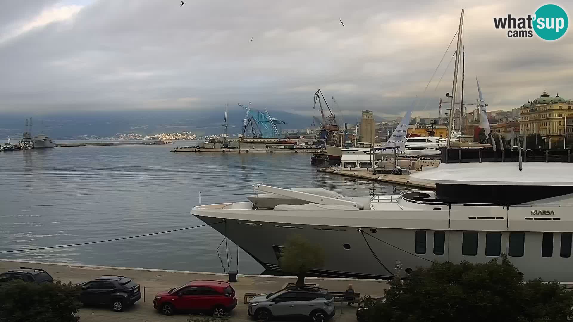La Riva et Marina à Rijeka – Live Webcam Croatie