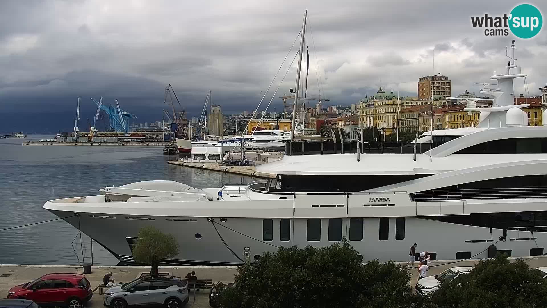 La Riva y Marina en Rijeka – Webcam en vivo Croacia