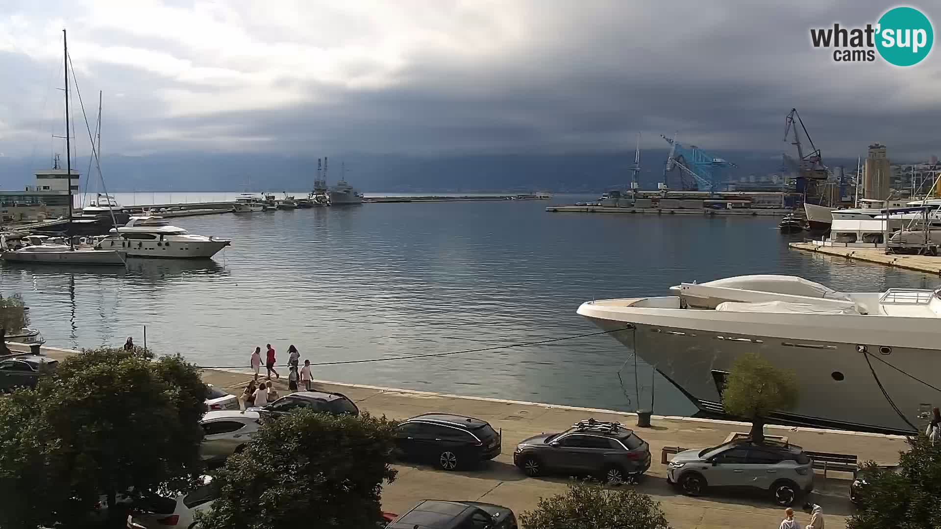 The Riva and Marina in Rijeka  – Live Webcam Croatia