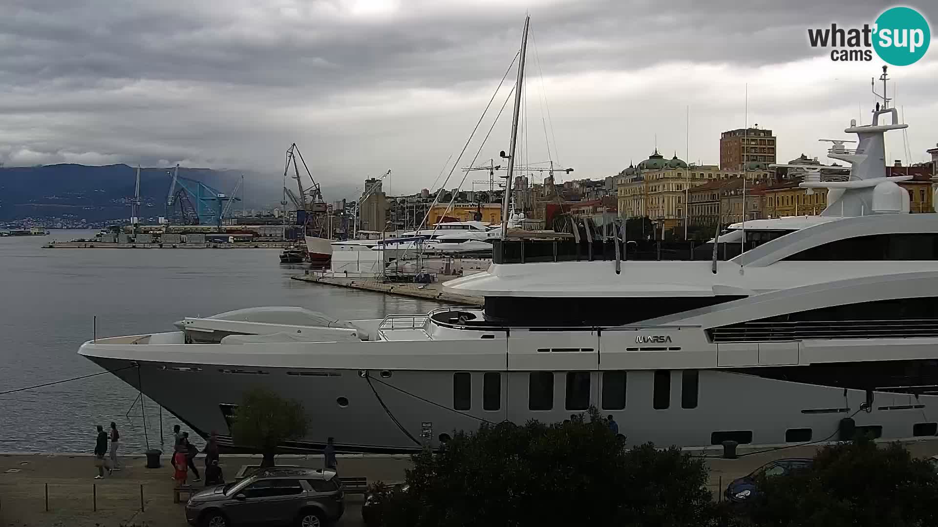 The Riva and Marina in Rijeka  – Live Webcam Croatia