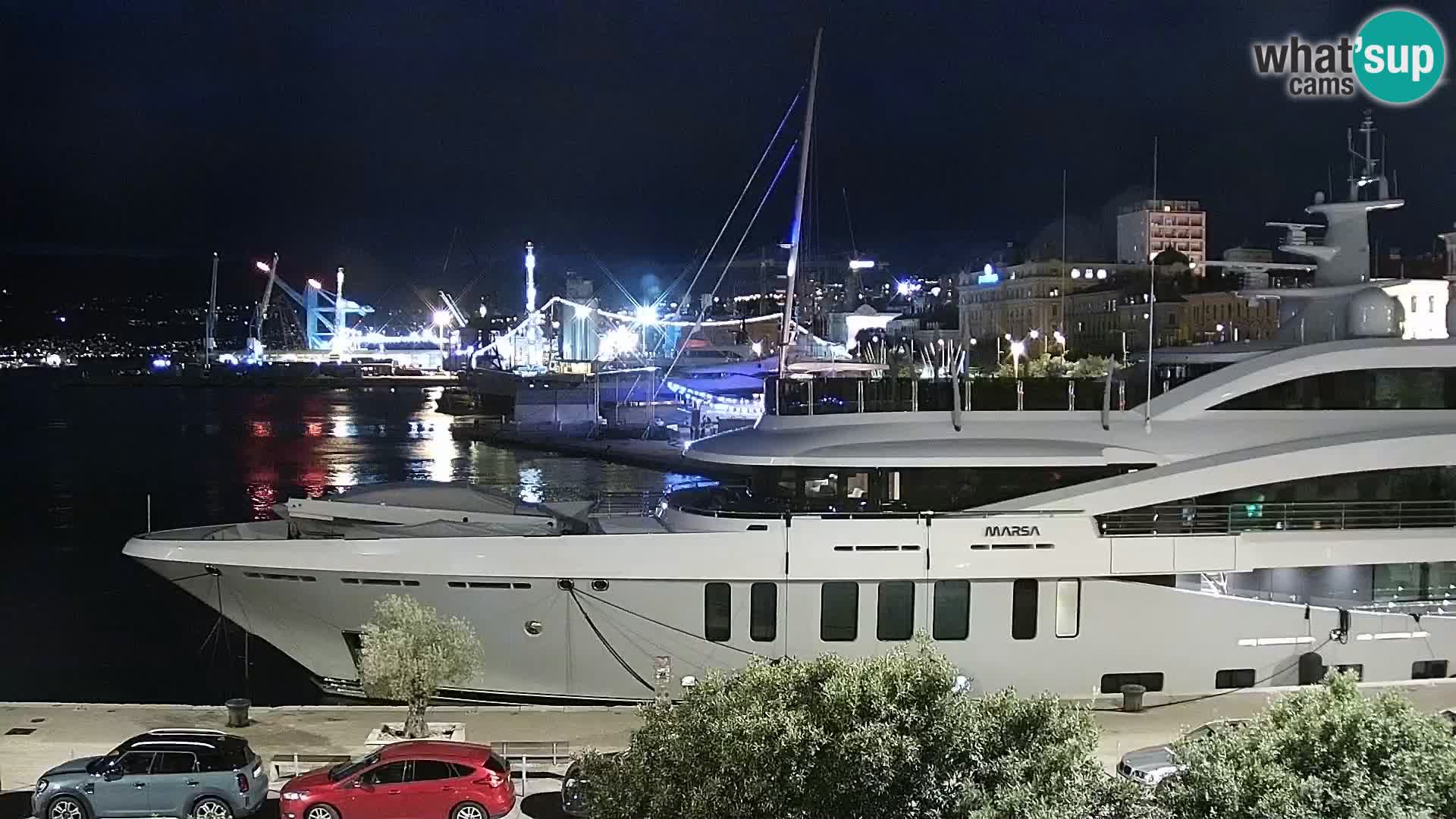 Die Riva und Marina in Rijeka – Live Webcam Kroatien