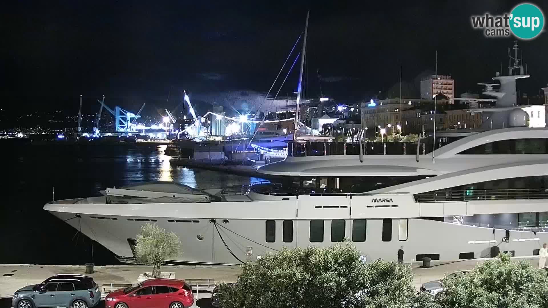 The Riva and Marina in Rijeka  – Live Webcam Croatia