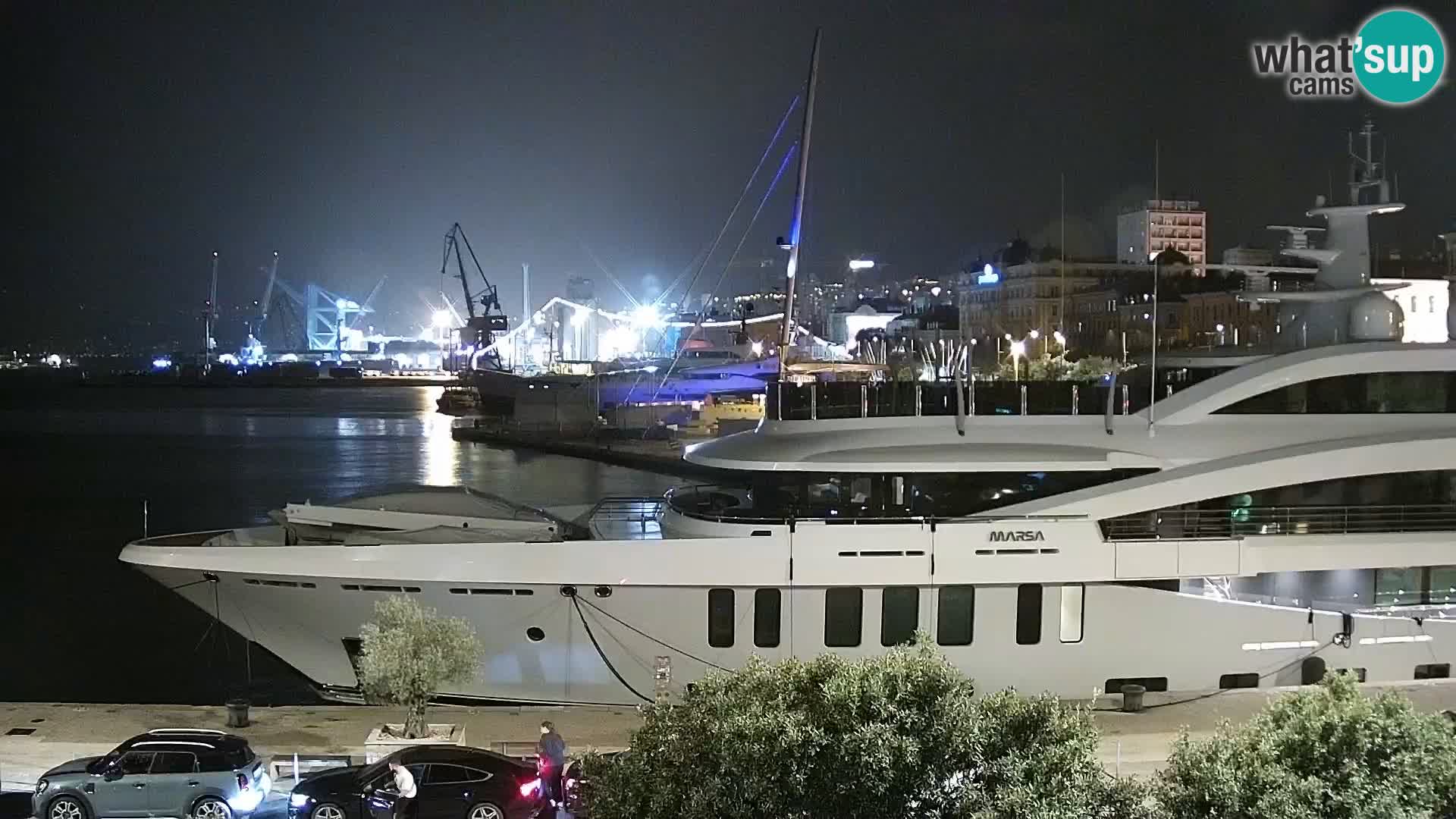 The Riva and Marina in Rijeka  – Live Webcam Croatia
