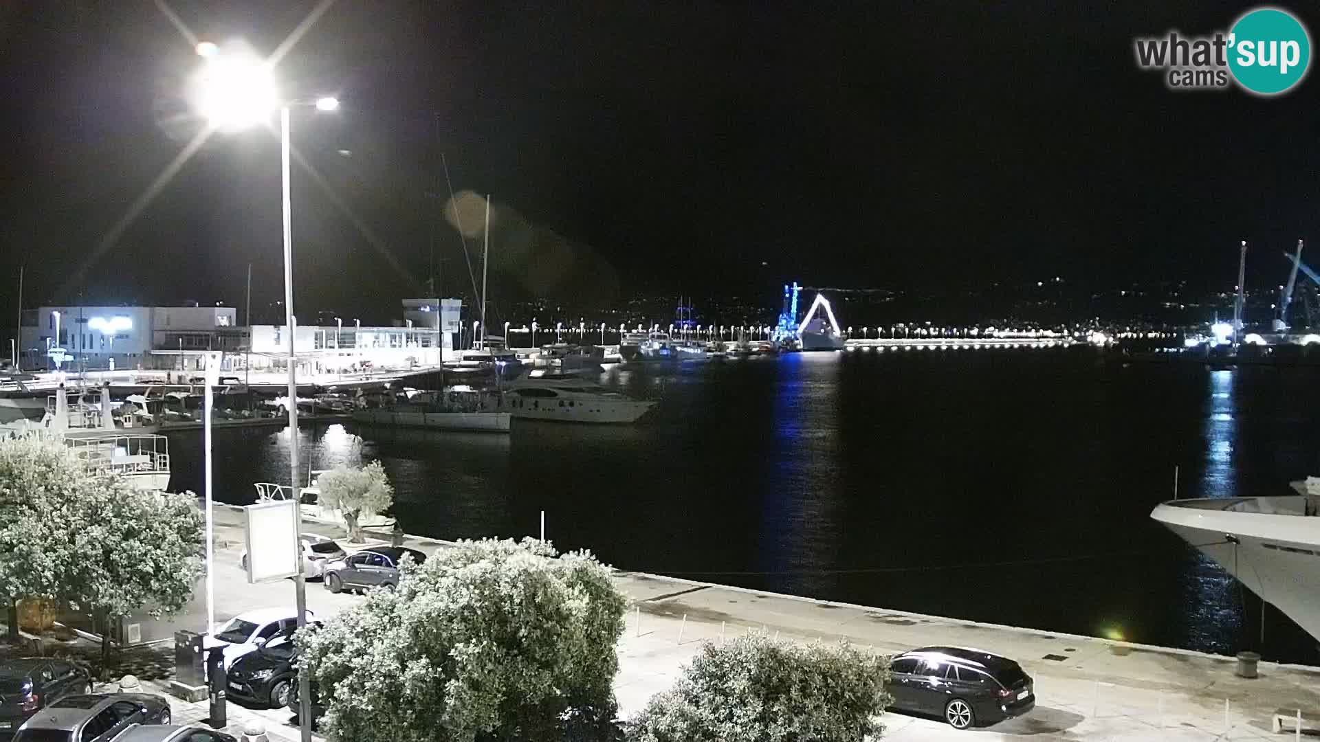 The Riva and Marina in Rijeka  – Live Webcam Croatia