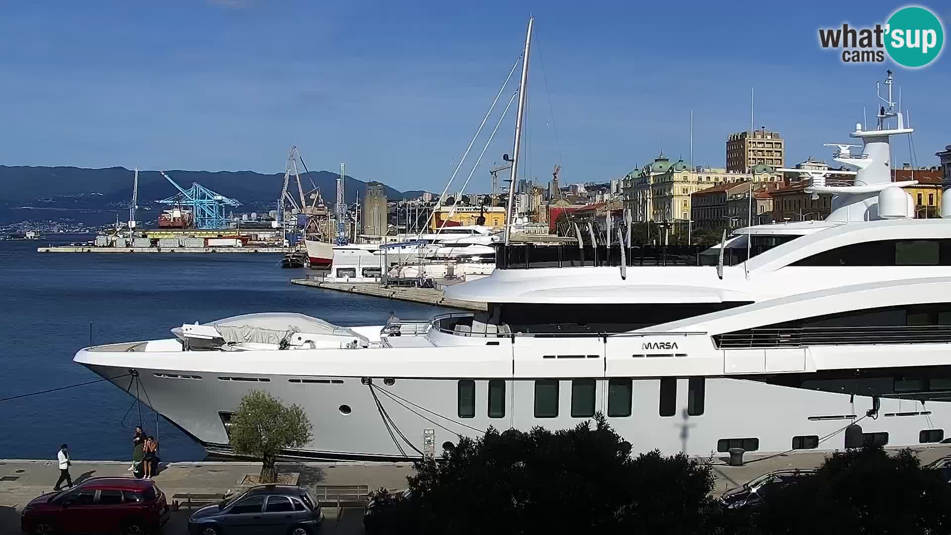 La Riva et Marina à Rijeka – Live Webcam Croatie