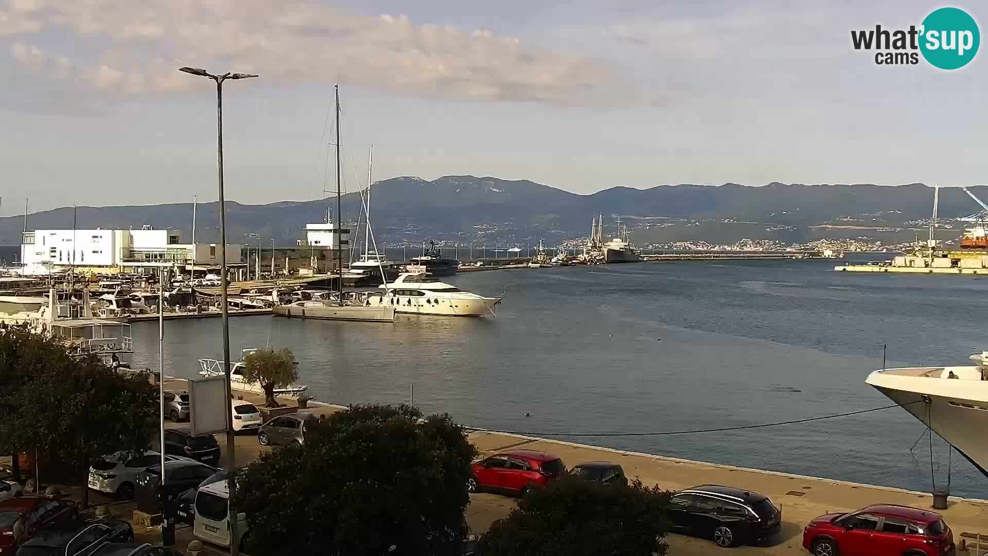 Riva in Marina v Reki – Spletna kamera v živo Hrvaška