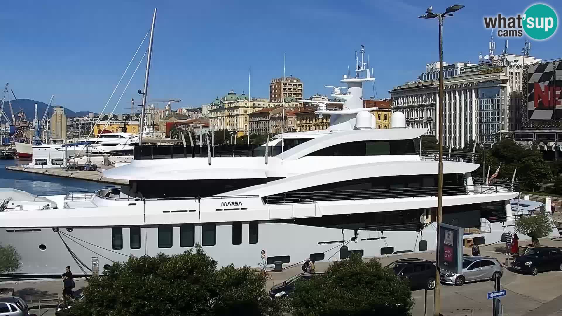 Die Riva und Marina in Rijeka – Live Webcam Kroatien
