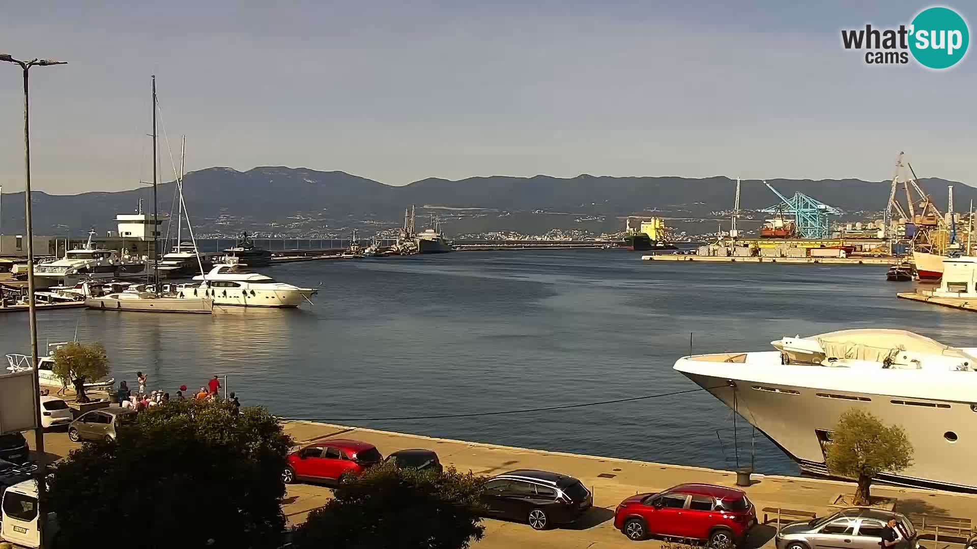 Riva in Marina v Reki – Spletna kamera v živo Hrvaška
