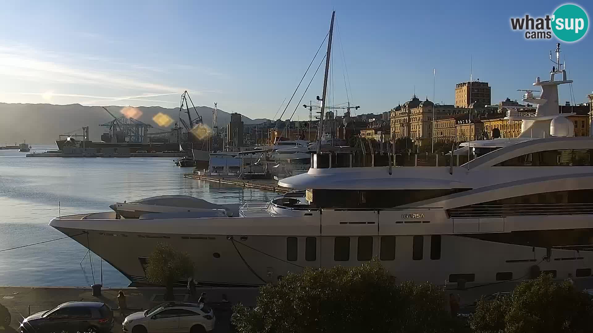 The Riva and Marina in Rijeka  – Live Webcam Croatia
