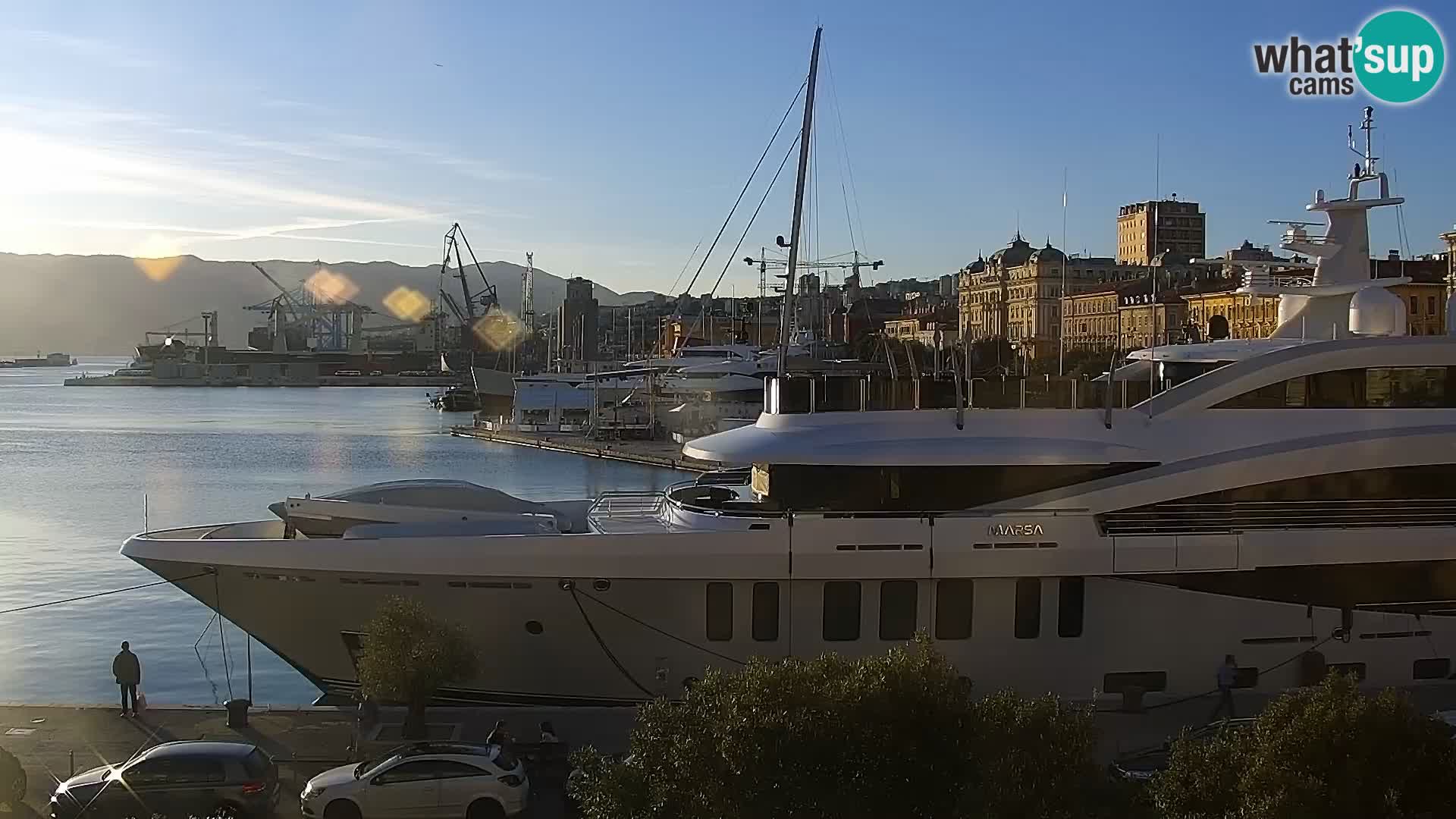 La Riva et Marina à Rijeka – Live Webcam Croatie