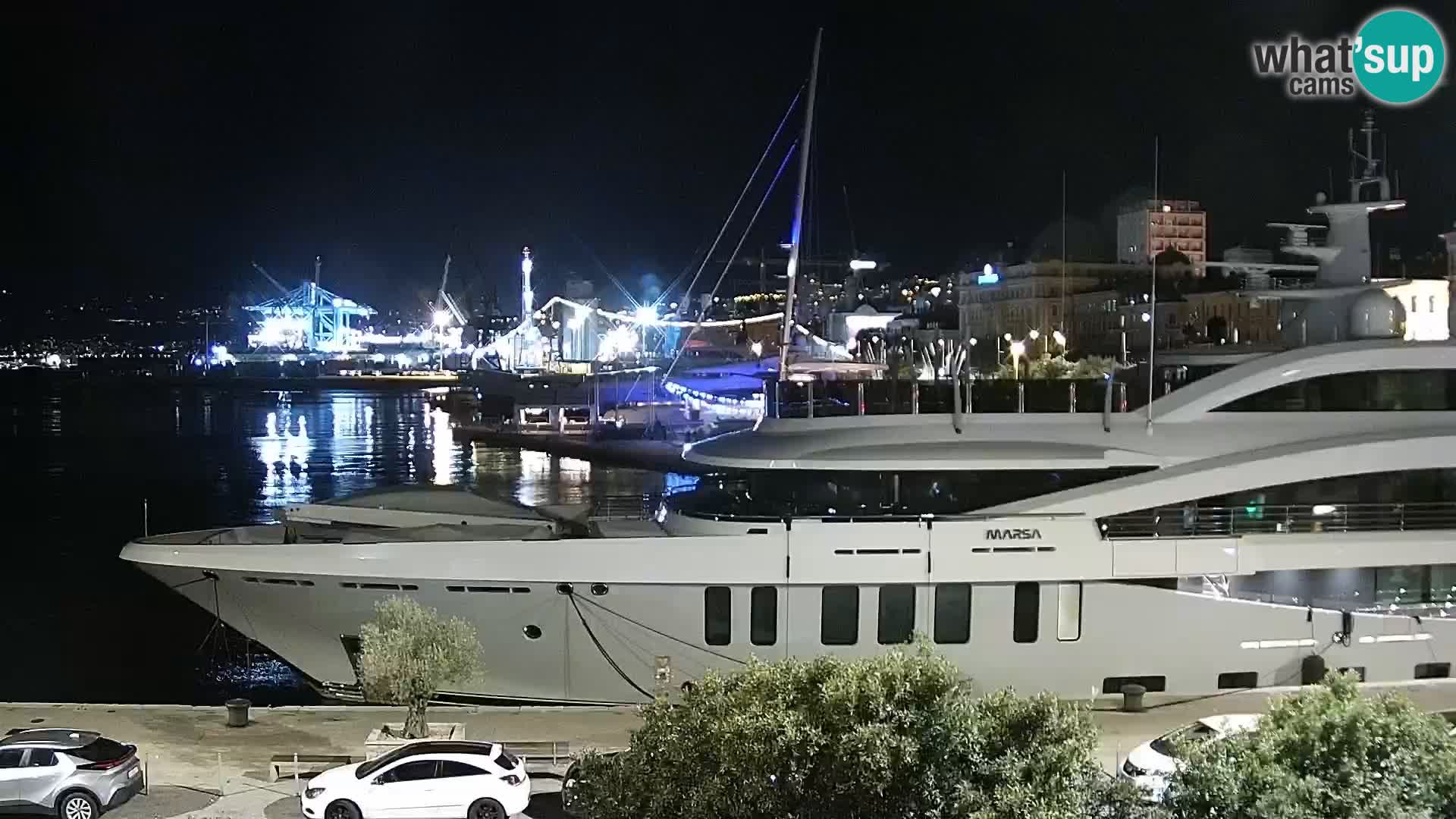 Die Riva und Marina in Rijeka – Live Webcam Kroatien