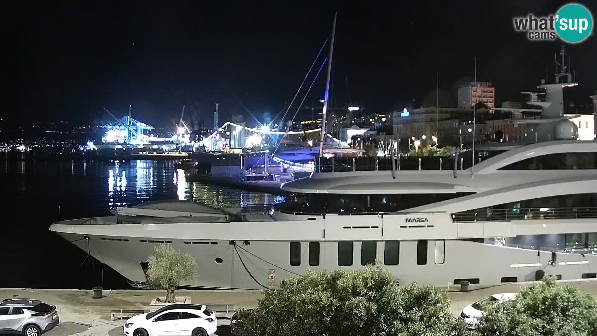 La Riva y Marina en Rijeka – Webcam en vivo Croacia