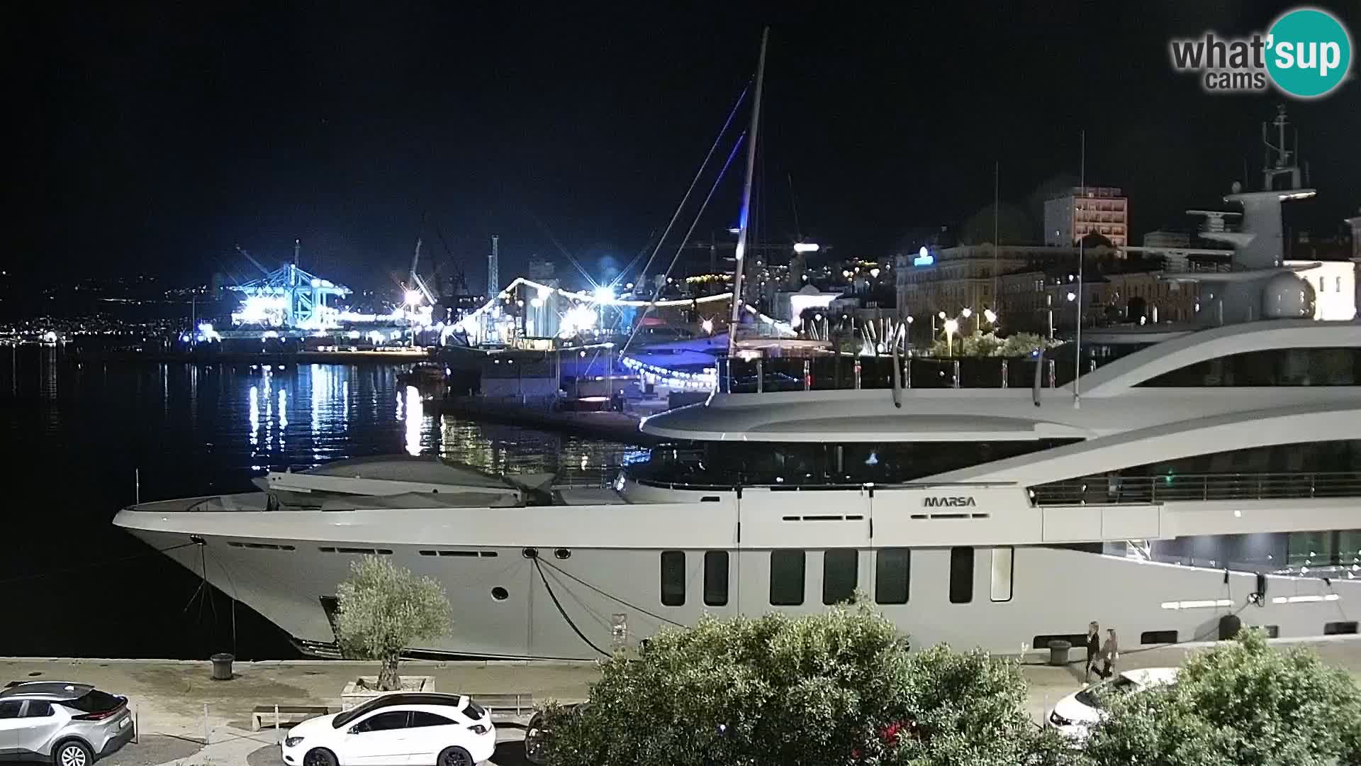 La Riva et Marina à Rijeka – Live Webcam Croatie