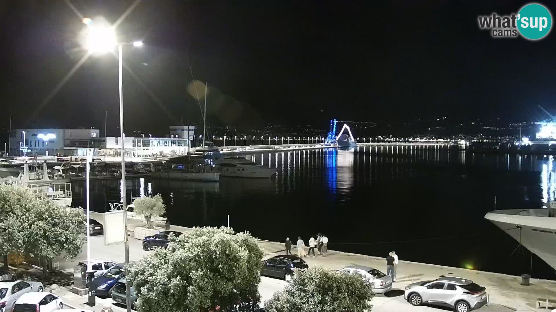 The Riva and Marina in Rijeka  – Live Webcam Croatia