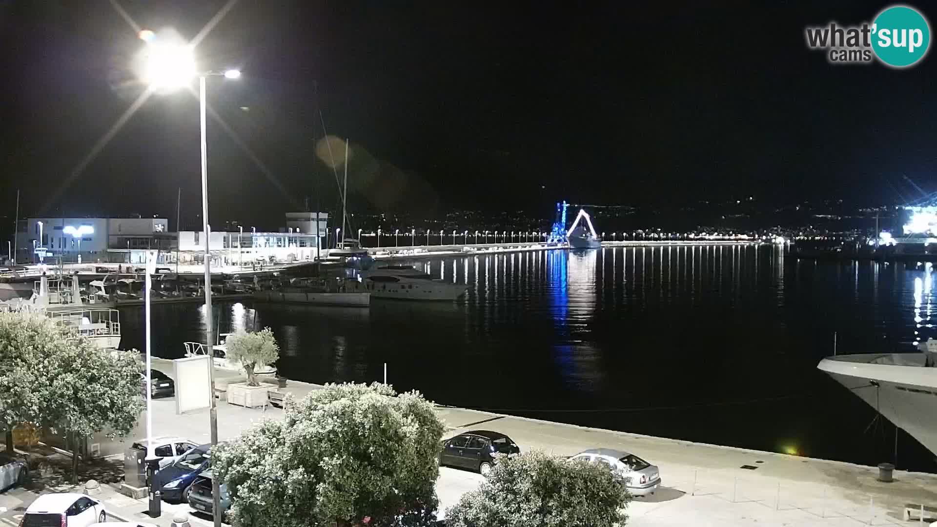 The Riva and Marina in Rijeka  – Live Webcam Croatia