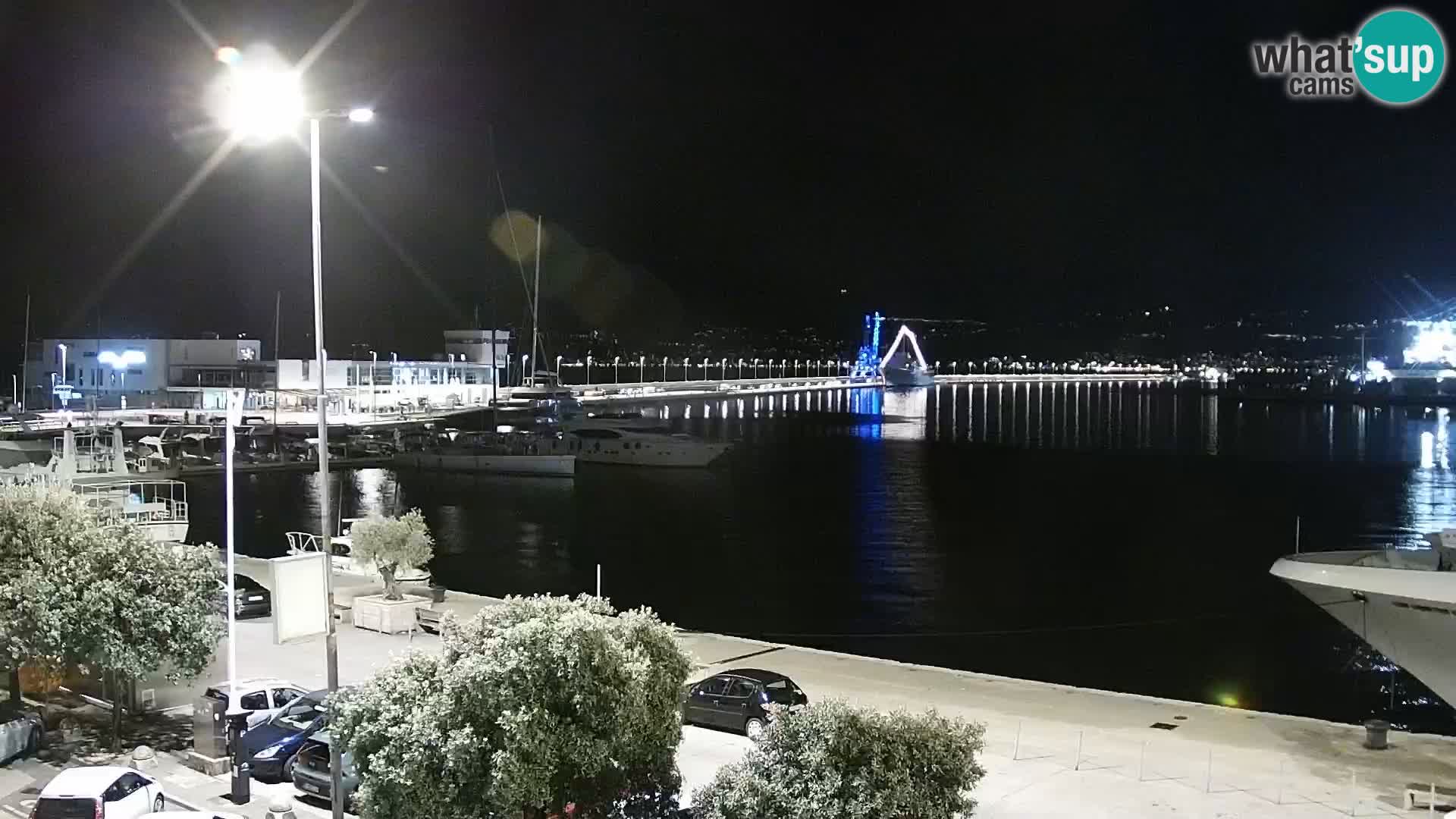 La Riva y Marina en Rijeka – Webcam en vivo Croacia