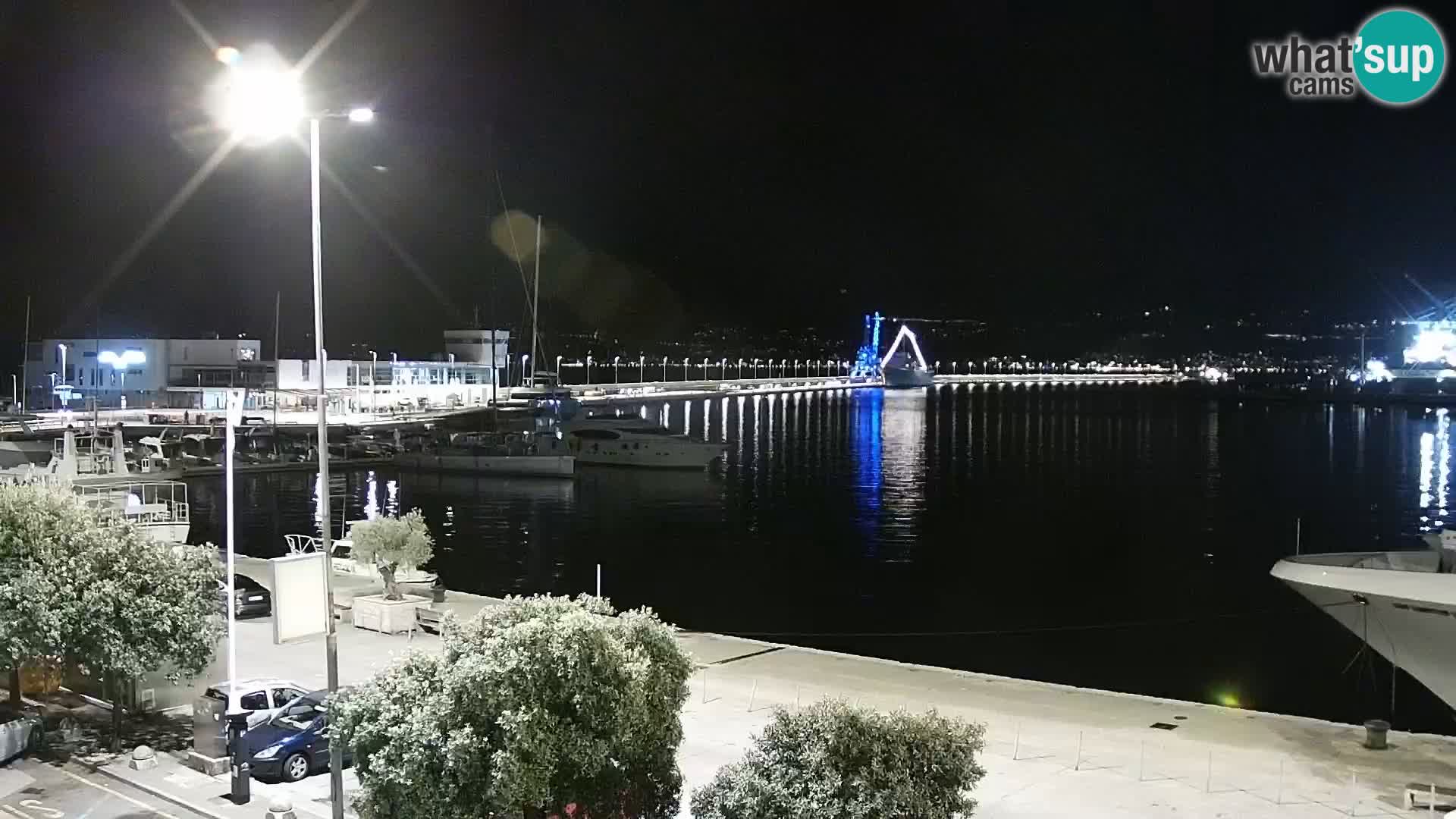 La Riva et Marina à Rijeka – Live Webcam Croatie