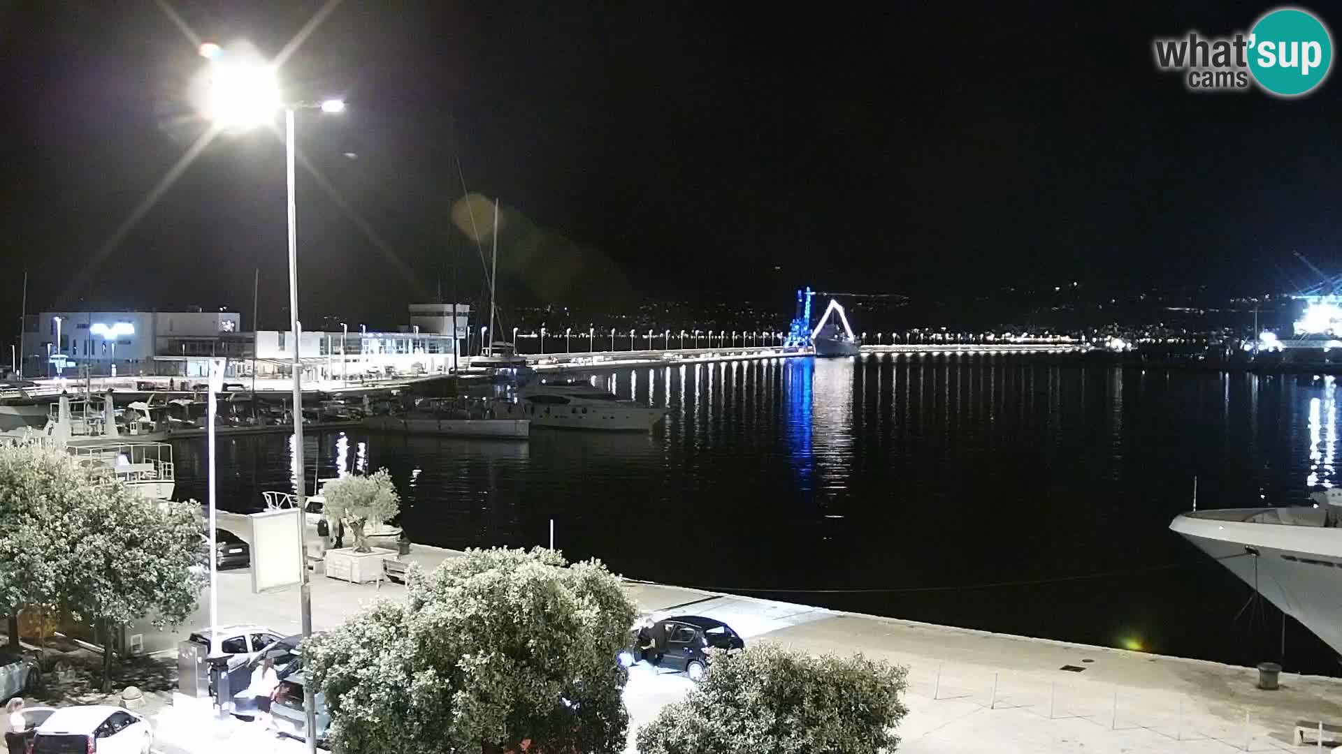 La Riva et Marina à Rijeka – Live Webcam Croatie