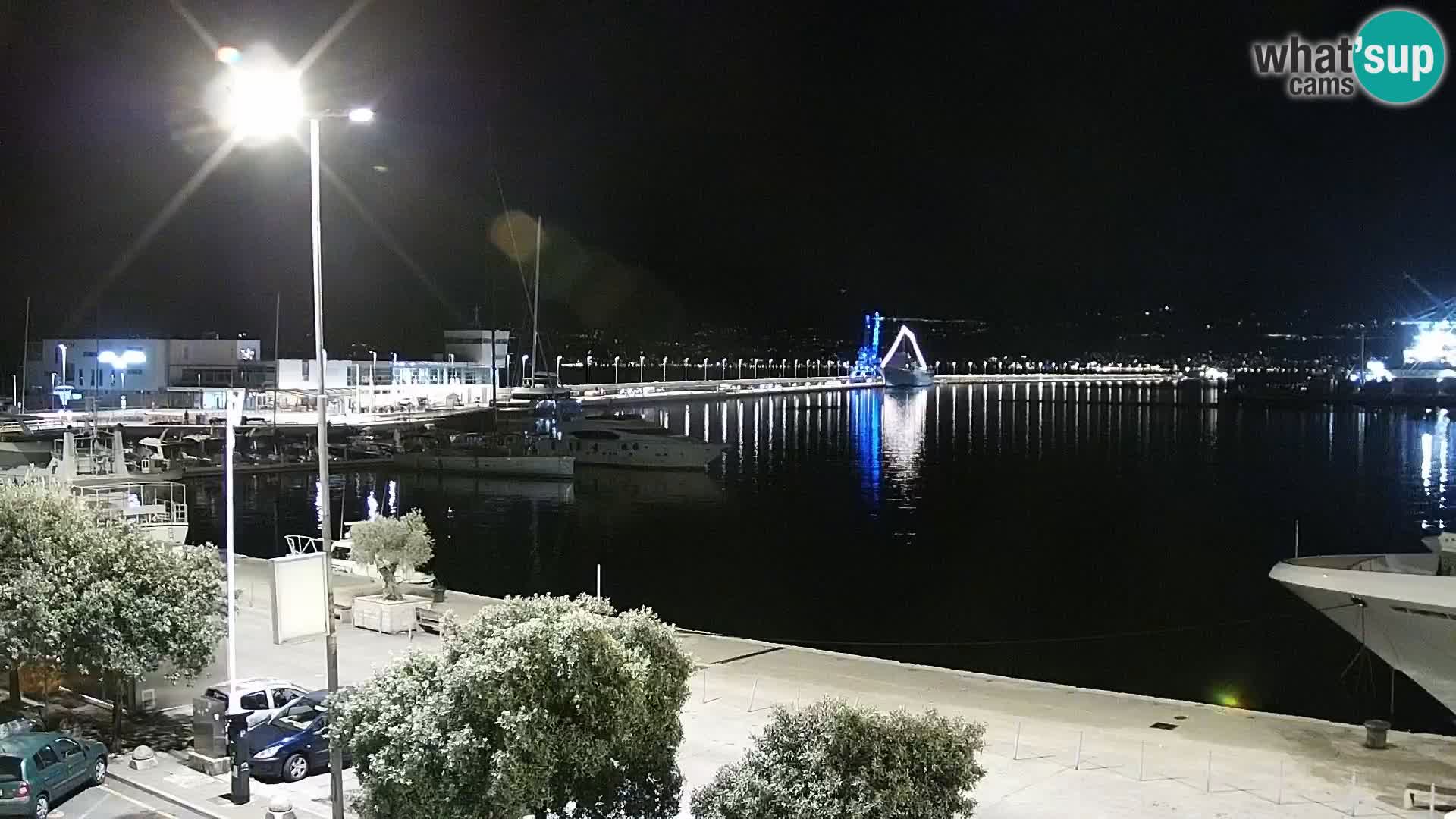 The Riva and Marina in Rijeka  – Live Webcam Croatia