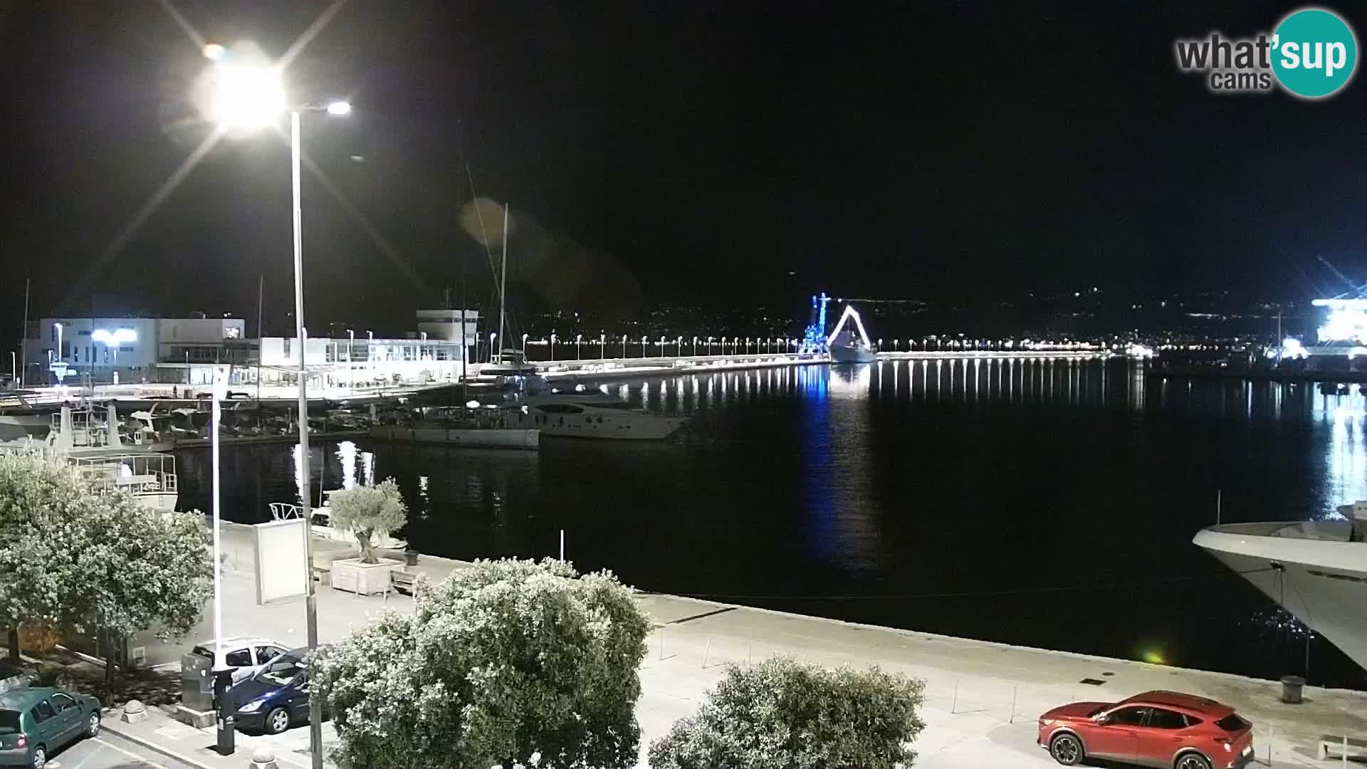 The Riva and Marina in Rijeka  – Live Webcam Croatia
