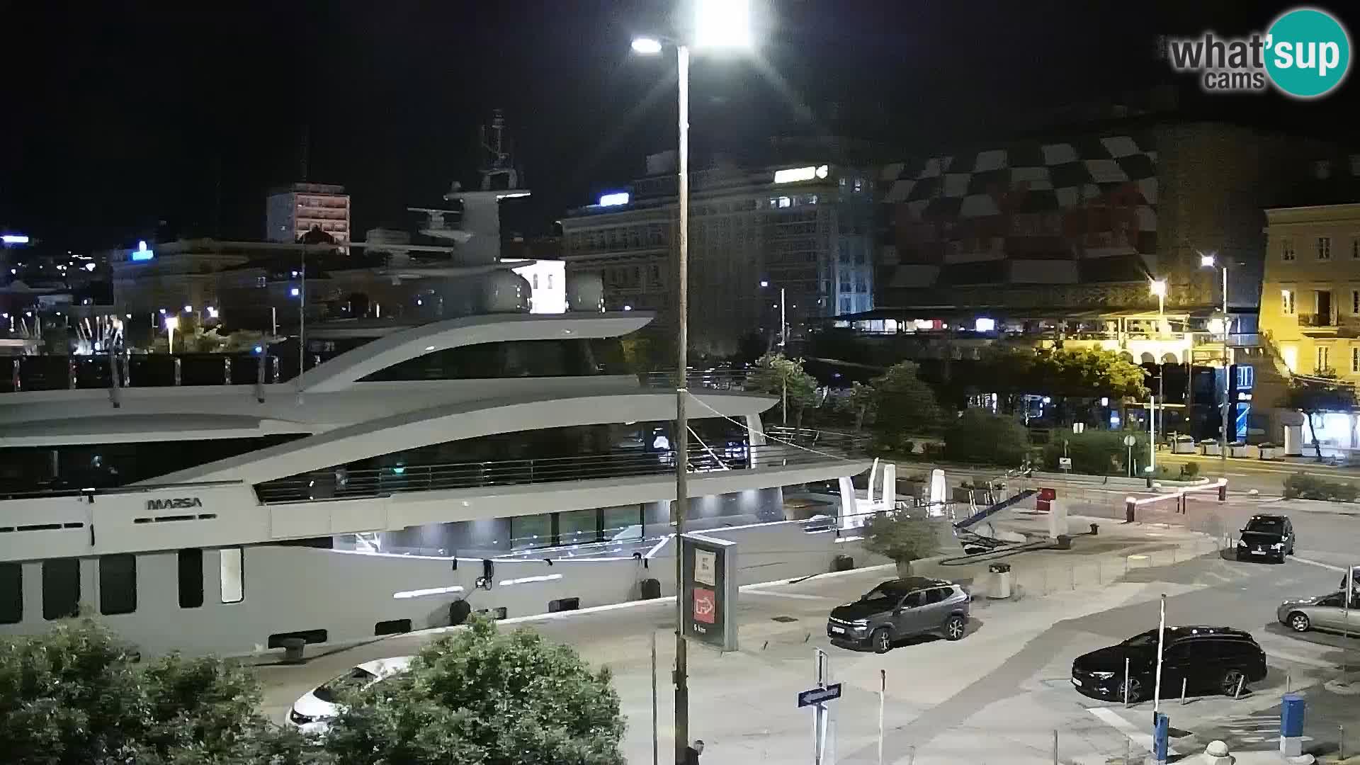 The Riva and Marina in Rijeka  – Live Webcam Croatia