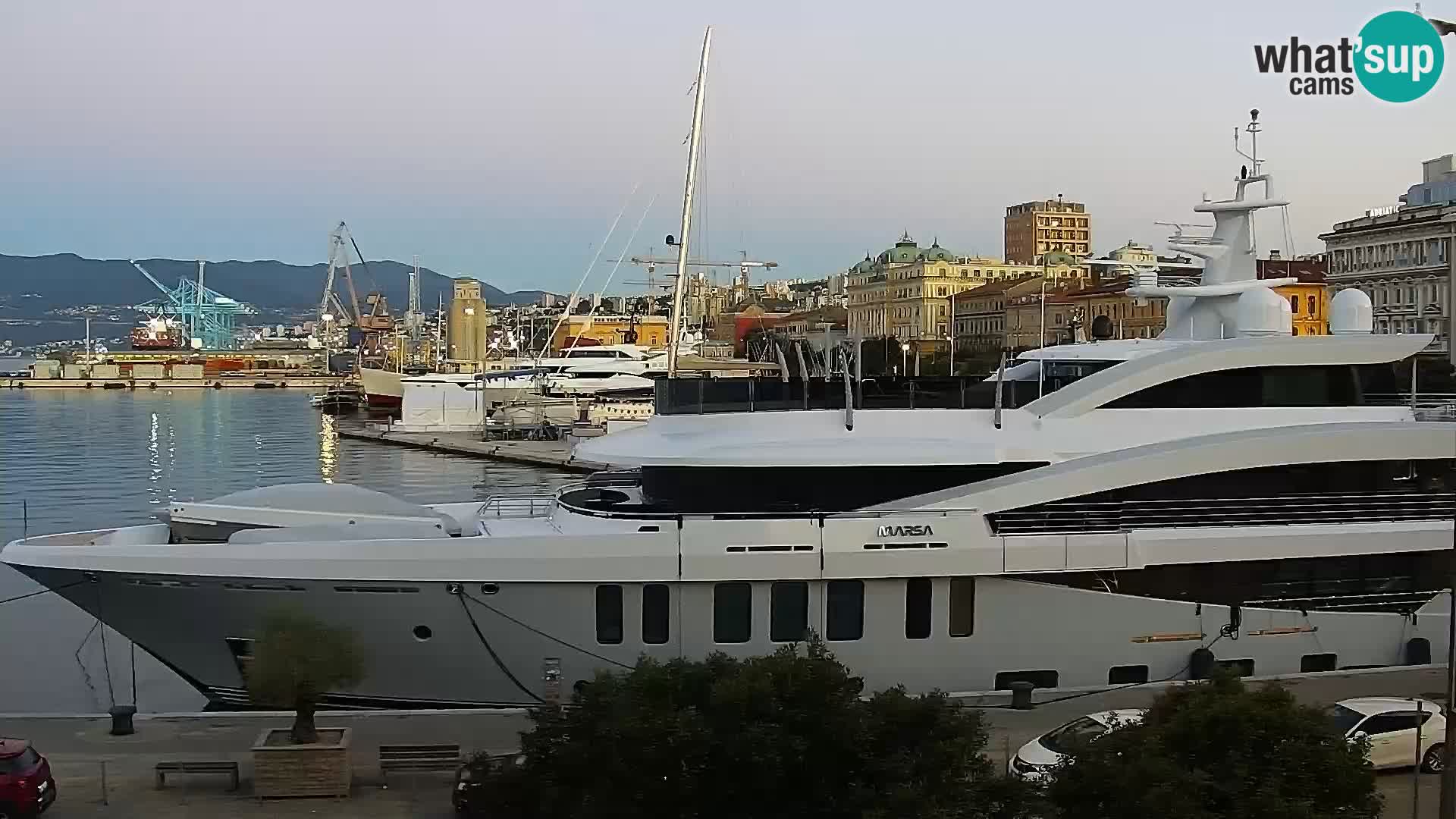 The Riva and Marina in Rijeka  – Live Webcam Croatia
